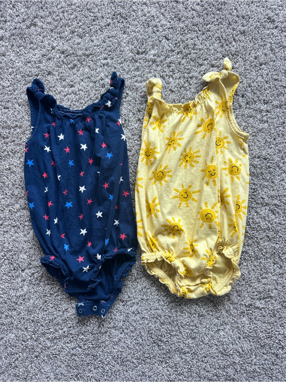 Old Navy Baby Girl 18-24 Months Summer Sun Bubble Rompers Lot (2 Pcs)